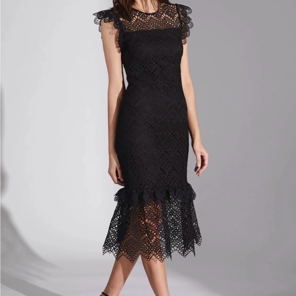Shoshanna Dresses & Skirts - Shoshanna Black Eyelet Dress
